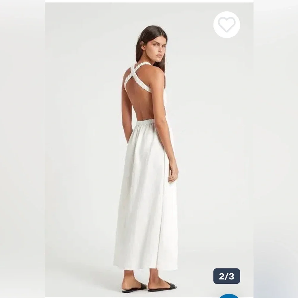 SIR the label Women’s White Alena Cross Over Maxi Dress. Sz 0 - Picture 2 of 11